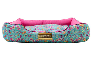 Cama Retangular para Cachorro ou Gato Luppet Luxo Rosa Borboleta