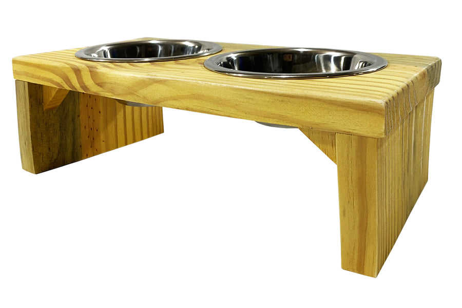 Luppet Comedouro para Cães e Gatos Toronto Elevado e com potes de Inox G, 55x26