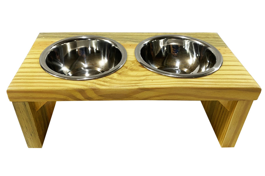 Luppet Comedouro para Cães e Gatos Toronto Elevado e com potes de Inox G, 55x26