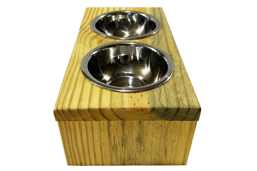 Luppet Comedouro para Cães e Gatos Toronto Elevado e com potes de Inox G, 55x26